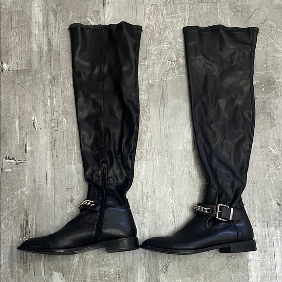 Zara‎ Black Chain-Embellished Women's Boots Size 39 - Picture 2 of 5